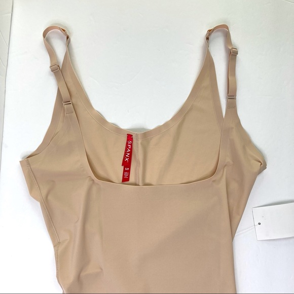 SPANX Trust Your Thinstincts Open Bust Bodysuit Shaper NEW Size S Nude Beige - Picture 3 of 13